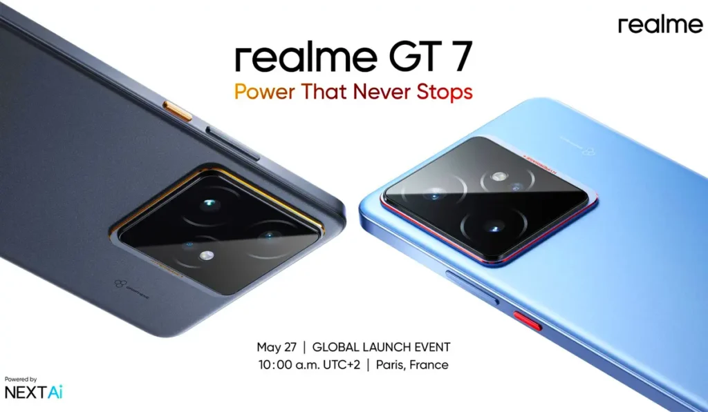 Realme GT 7 Arrives on May 27 7,000mAh Battery, 120W Charging, and 120FPS Gaming Confirmed
